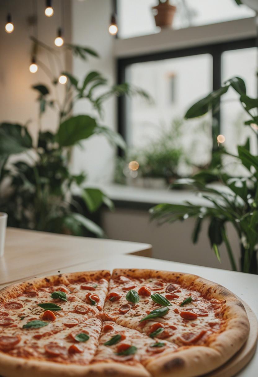 Cute plants with pizza-themed designs.
