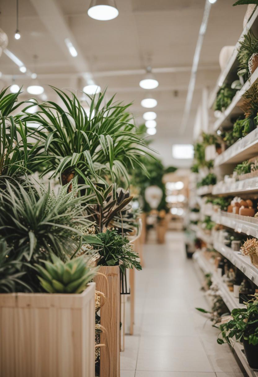 Shop-friendly plants with a stylish, plant-filled shopping aesthetic.