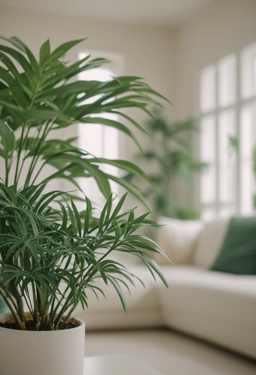 Soft, green plants in a calm, minimalist setting.