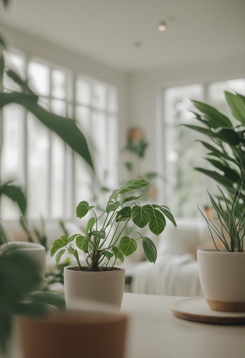 Soft greenery in a calm, cozy setting.