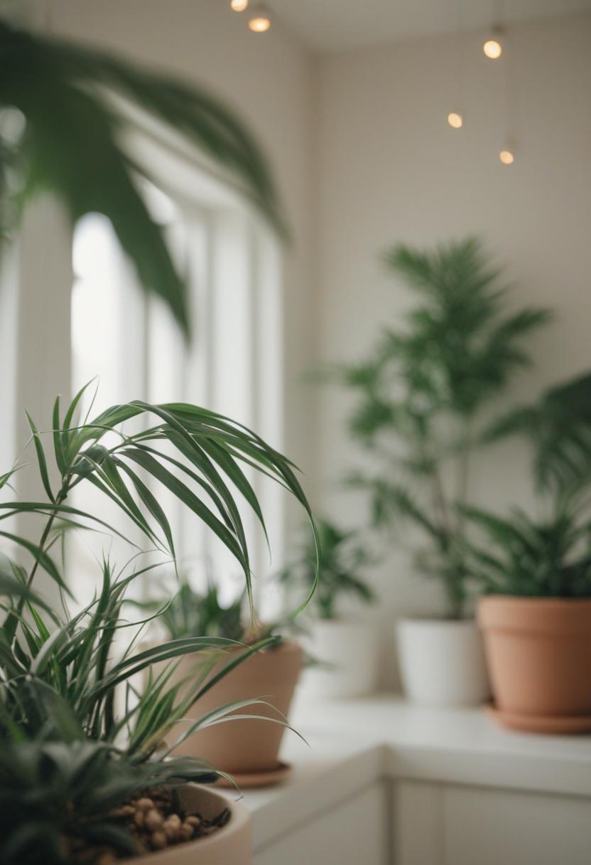 Soft, green plants in a calming, minimalist setting.