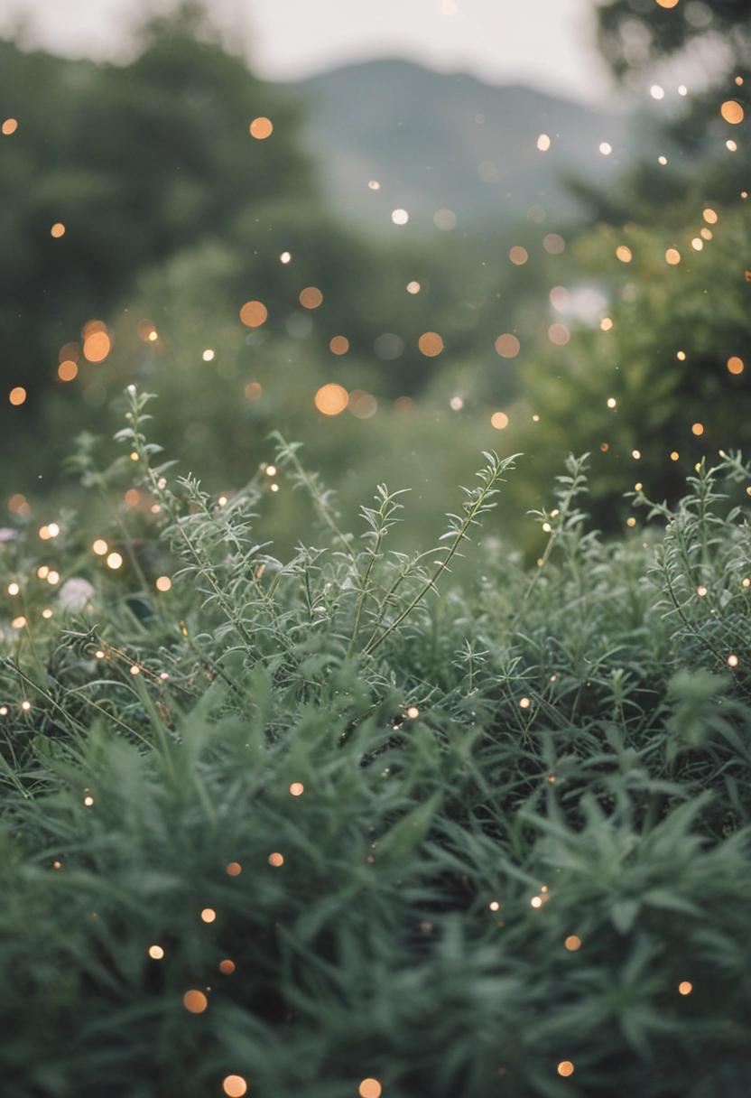 Starry foliage under moonlit skies.