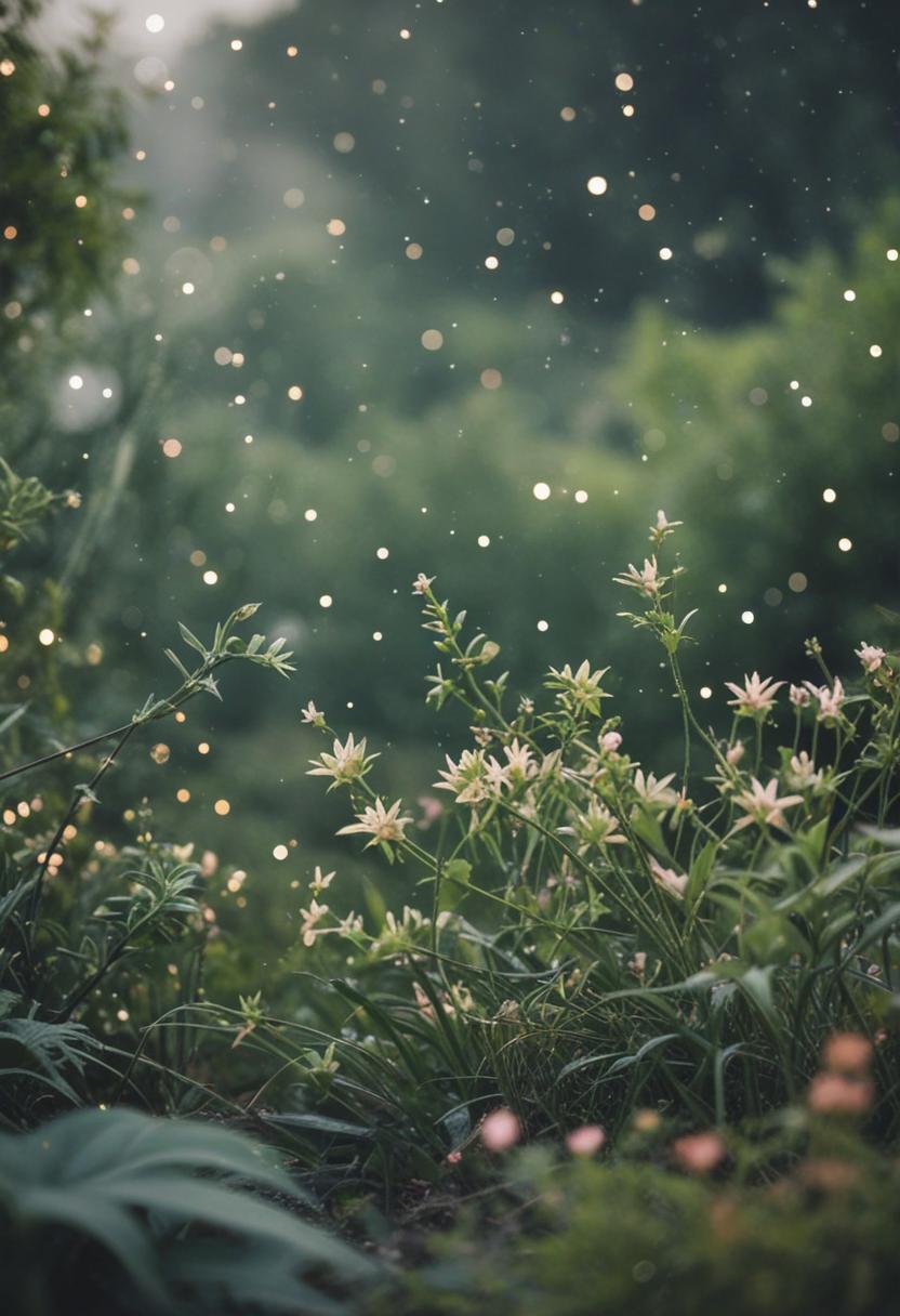 Starry night plants in a dreamy, cosmic setting.