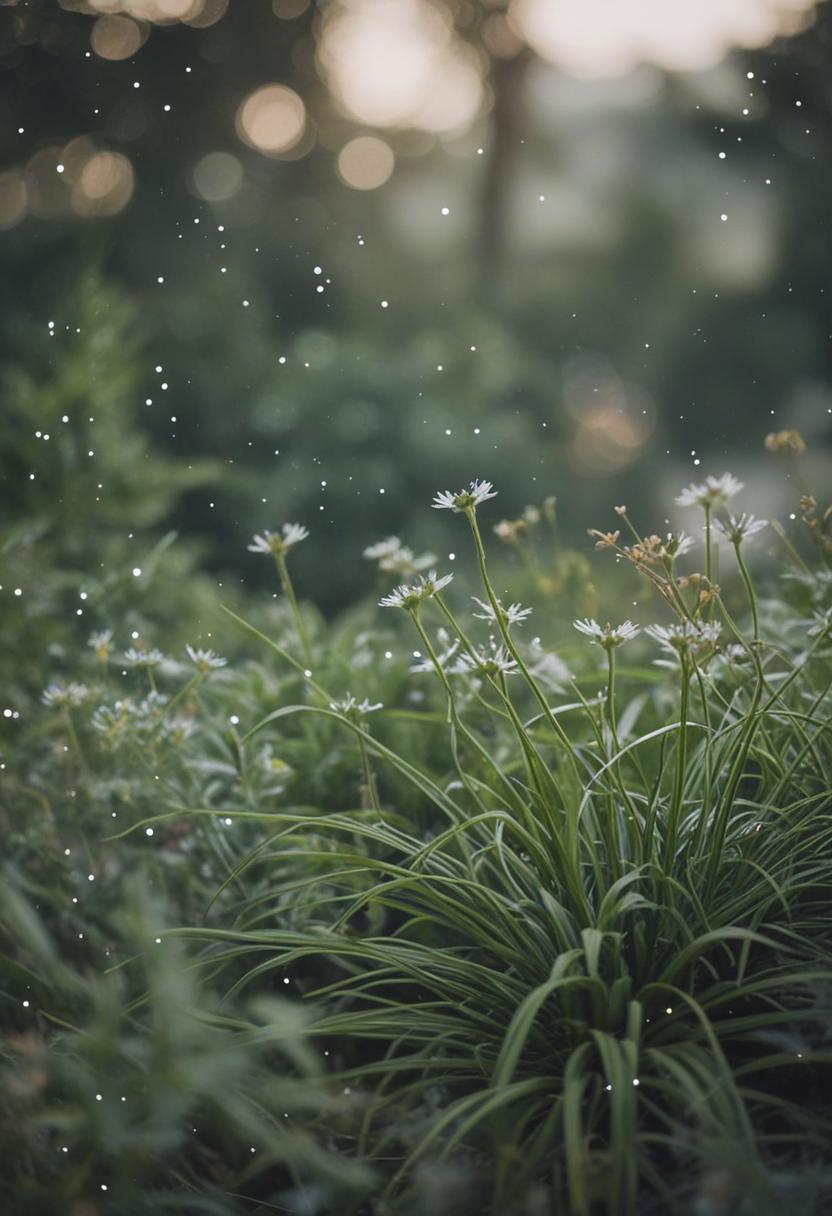 Starry night plants in a dreamy, cosmic setting.