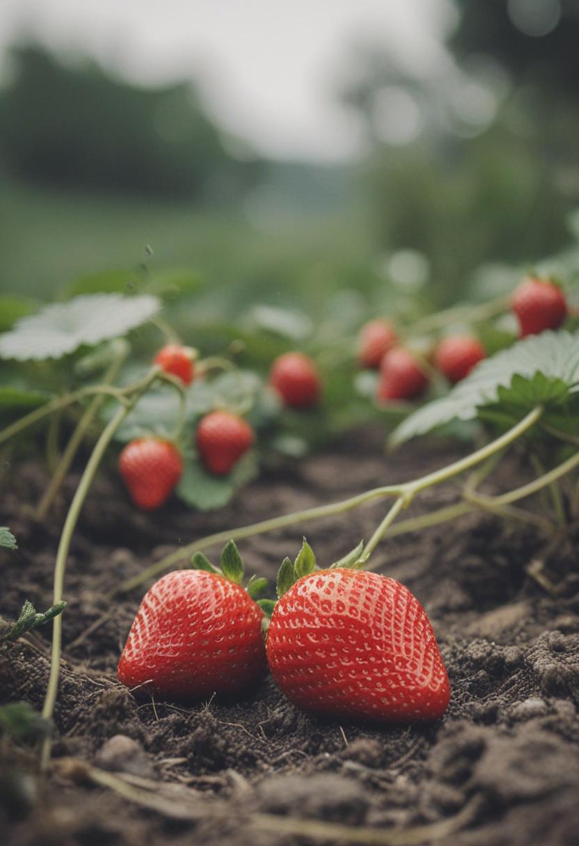 Sweet and vibrant strawberry plant vibes.