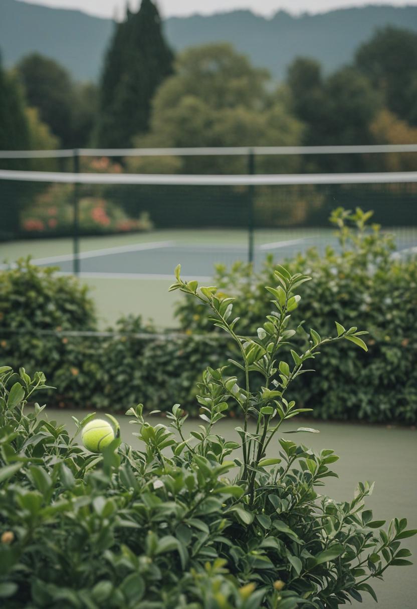 Tennis-themed green plants with stylish, fresh vibes.