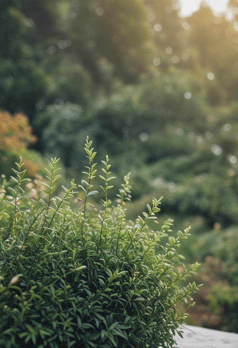 Ethereal greenery with soft light and calm vibes.