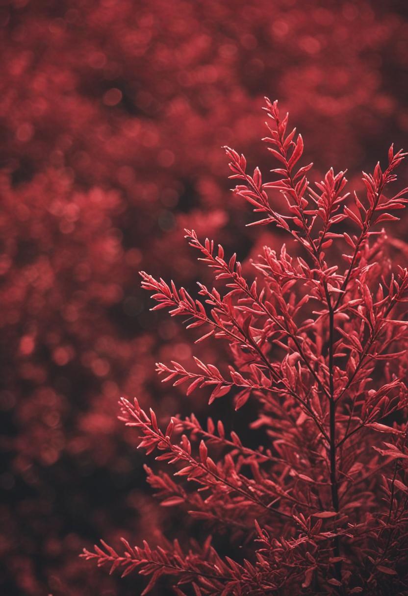Red background with bold color contrast.