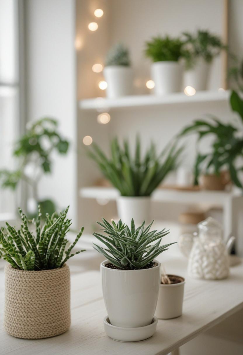 DIY room decor with plants and nature-inspired accents.
