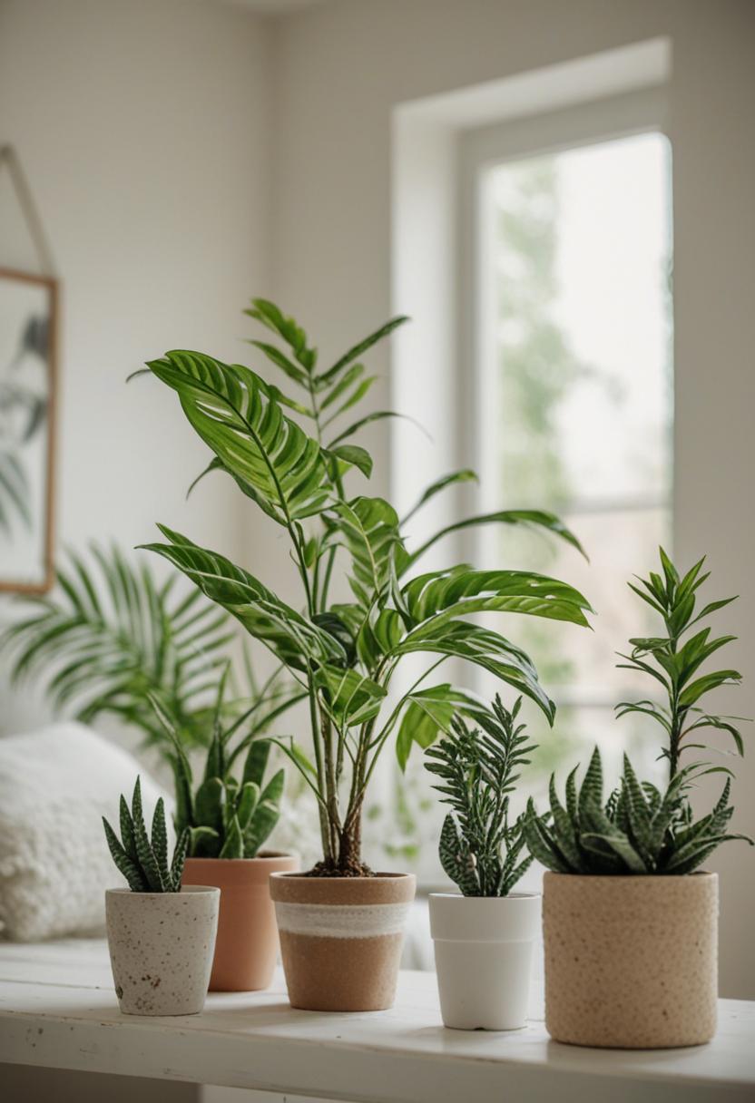 DIY room decor with plants and natural accents.