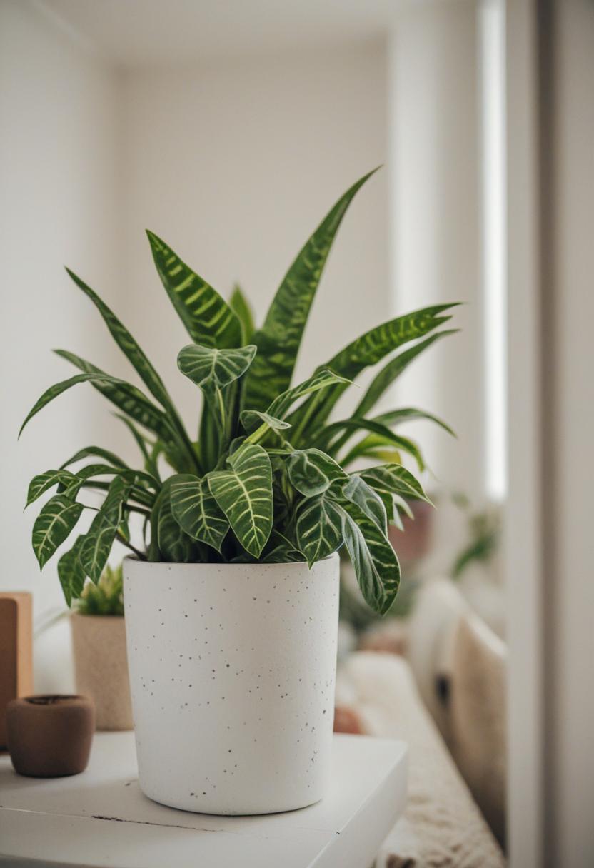 DIY room decor with plants and stylish accents.