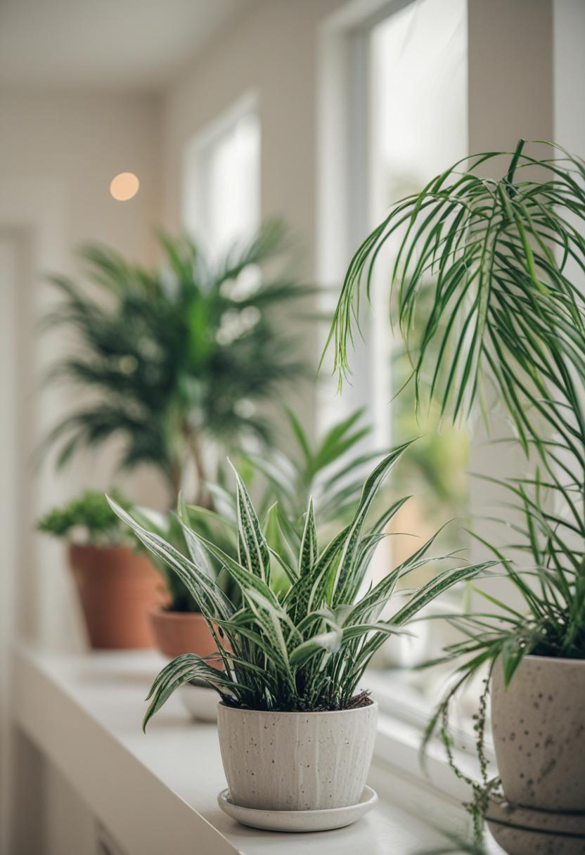 Cozy home with plants and stylish decor.