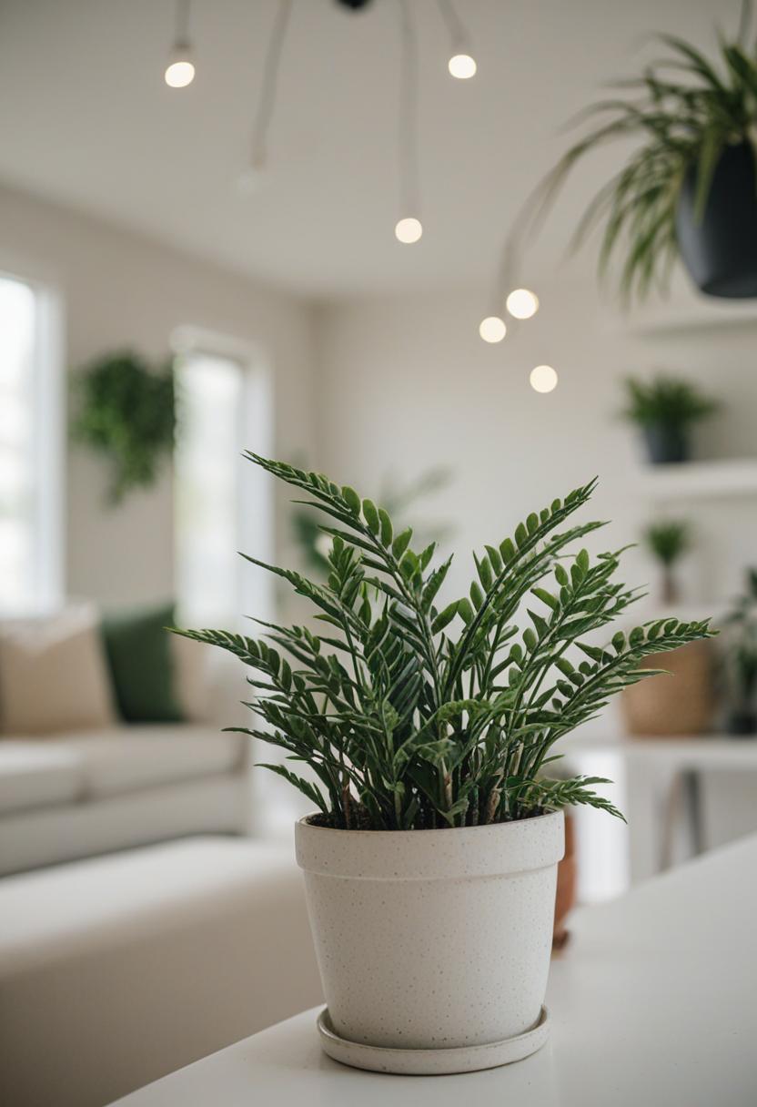 Elegant plant arrangement in a modern home interior.