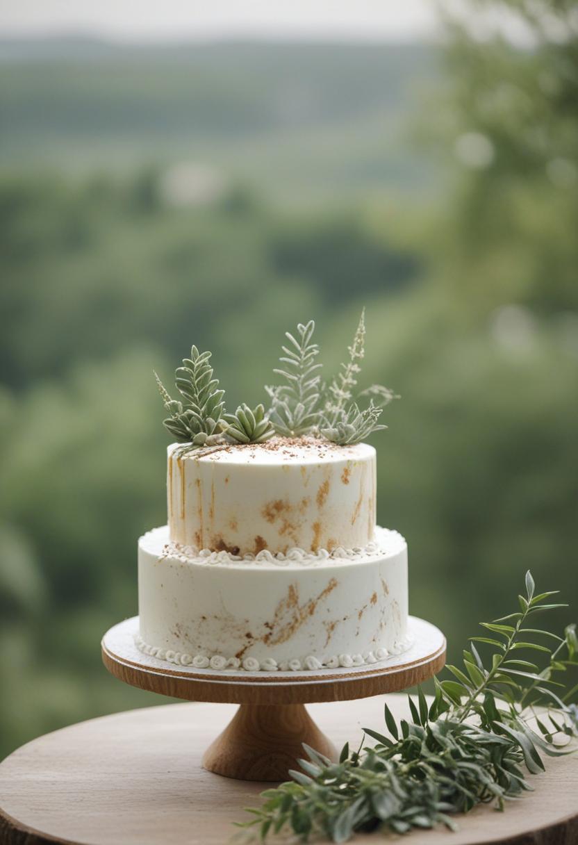 Plant-themed anniversary cake designs.