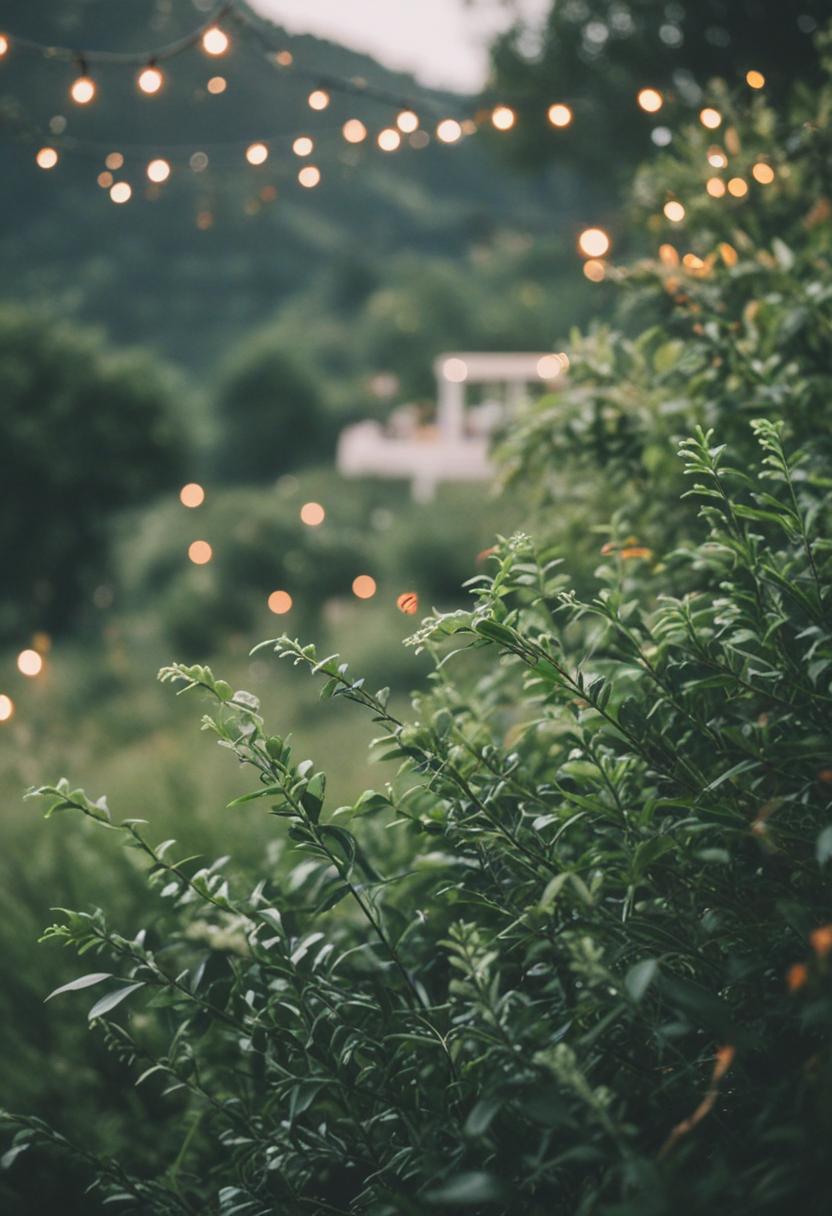 Vibrant plants add a lively party vibe to the decor.
