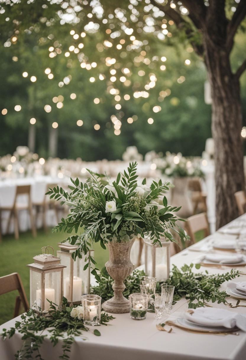 Natural plant ornaments for a serene wedding decor.