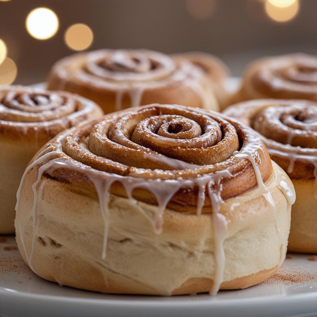 Soft, sweet cinnamon rolls with a fragrant aroma.
