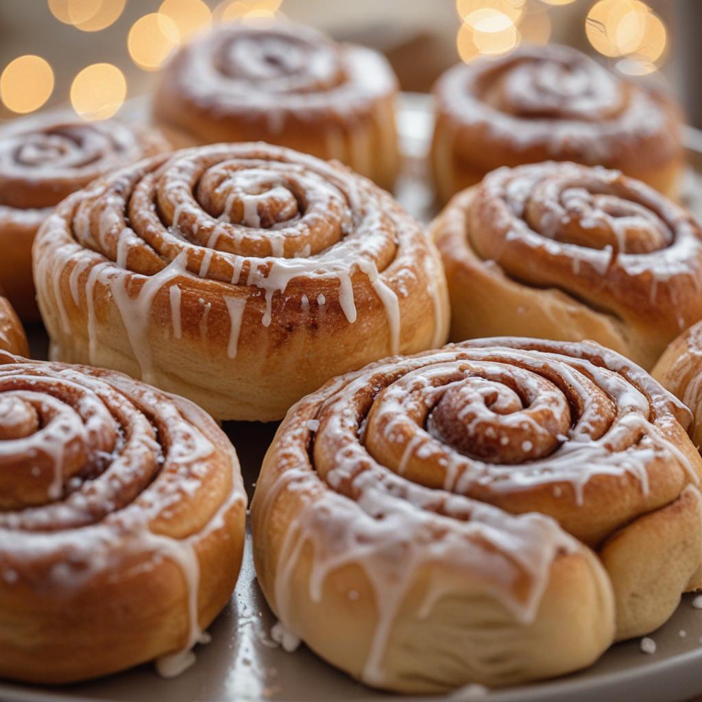Cinnamon rolls: soft, fragrant, golden warmth.