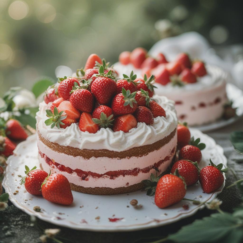 strawberry cake aesthetic