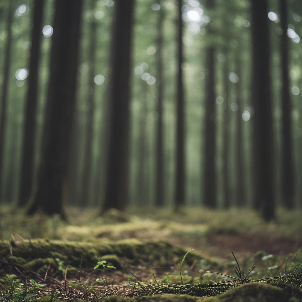 Enchanted forest bathed in soft magical light.