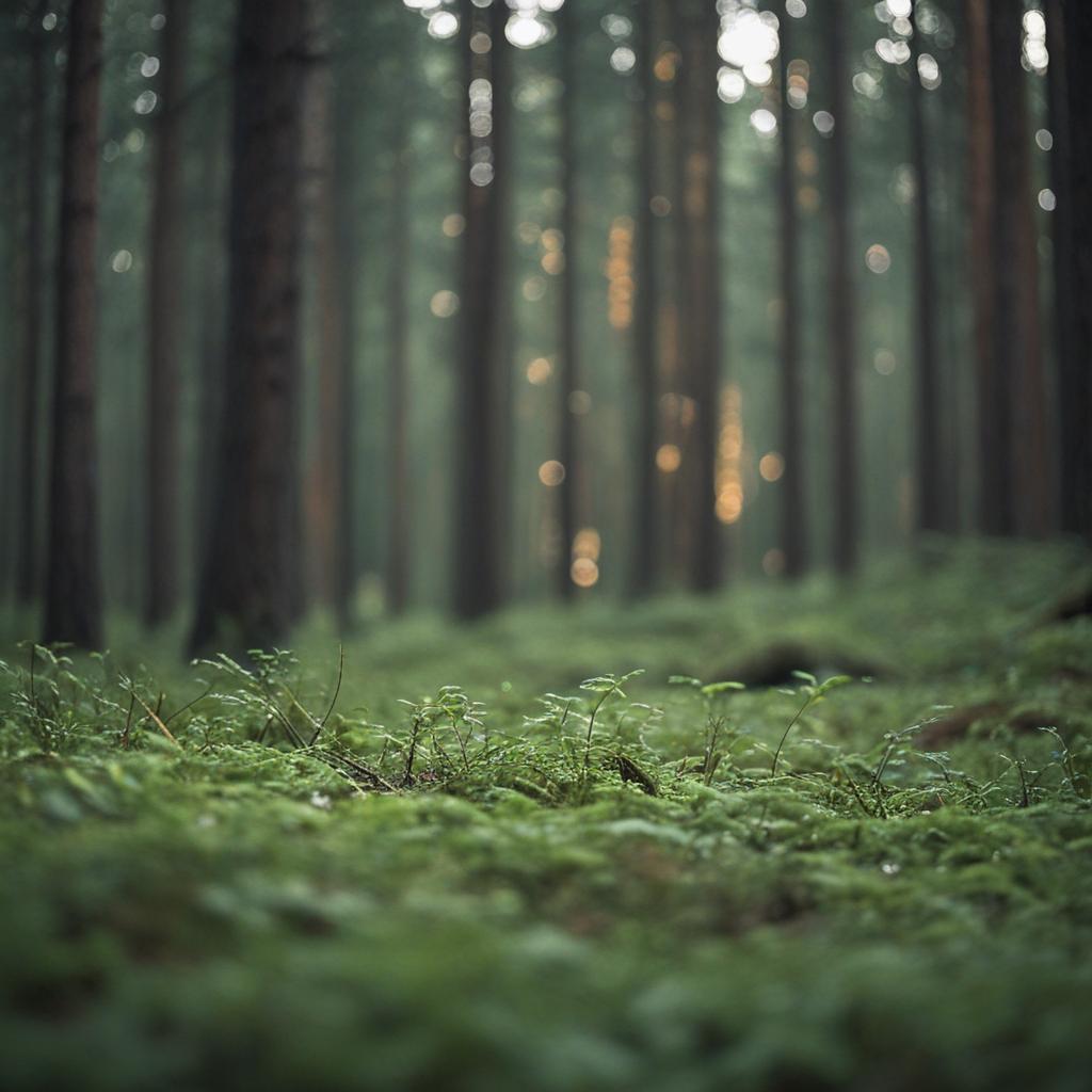 Woodland serenity in a forest aesthetic.