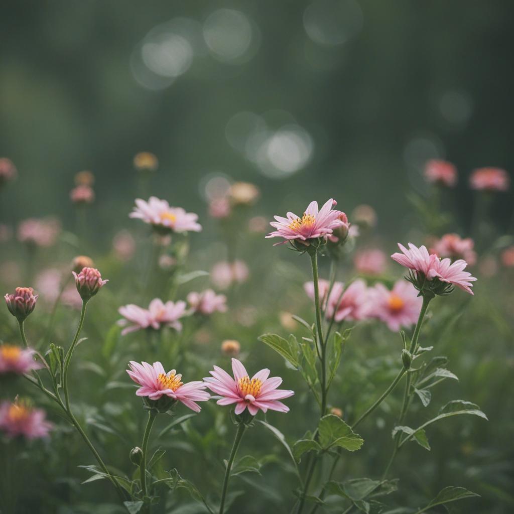 Soft floral patterns in nature's vibrant colors.