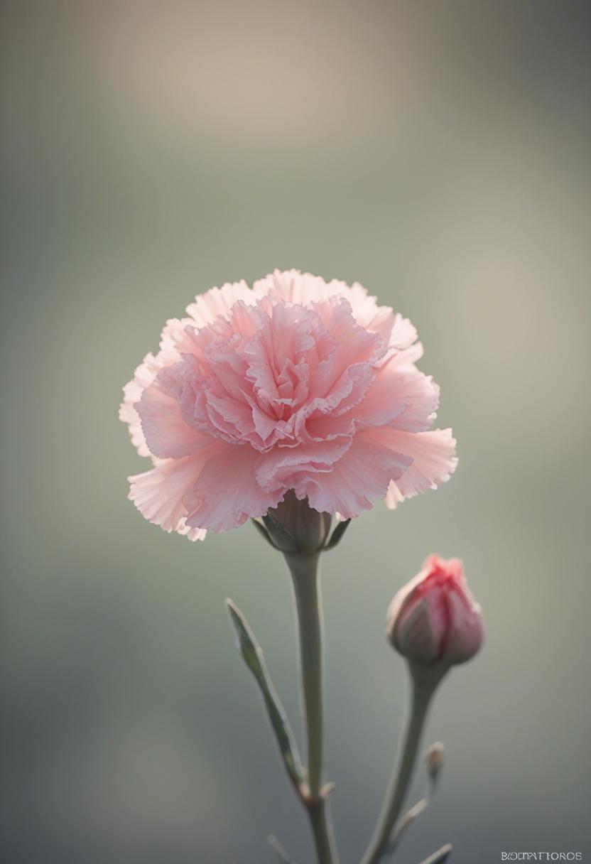 Soft morning light with minimalist font on carnation aesthetic.