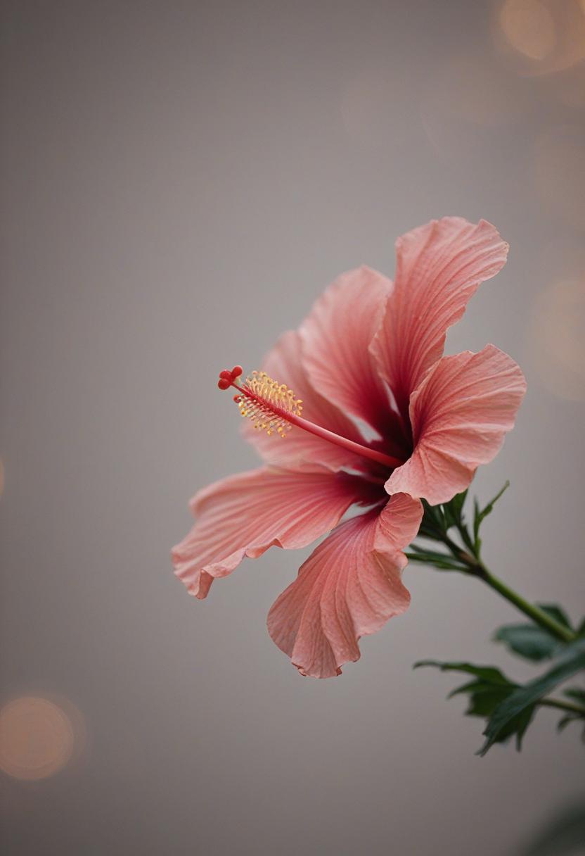 Starlight hibiscus in minimalist close-up.
