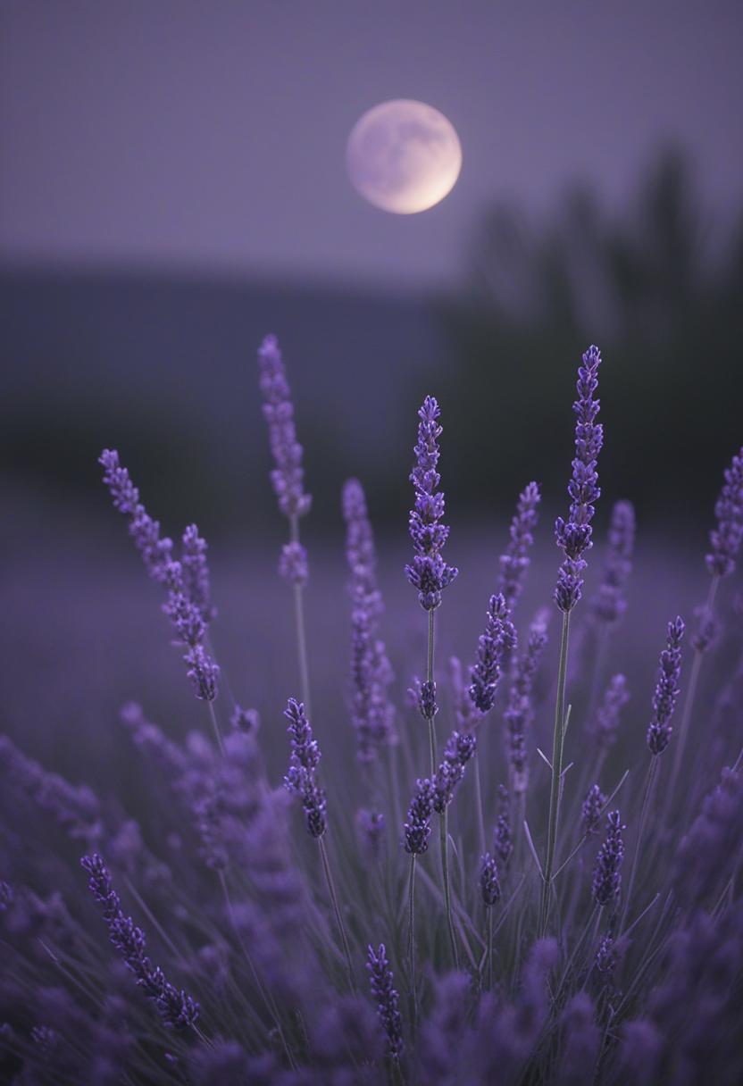 Lavender moonlight with minimalist font style.