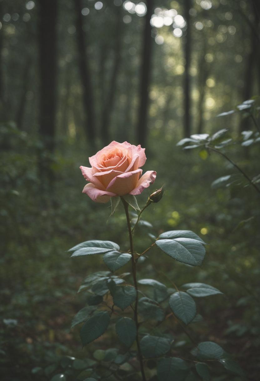 Soft light filters through a minimalist forest.